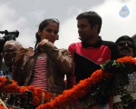 Saina Returns Home With Olympic Medal - 5 of 10