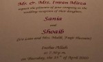 Sania - Shoaib Wedding Invitation at a glance - 1 of 8