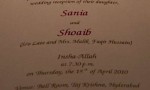 Sania - Shoaib Wedding Invitation at a glance - 3 of 8