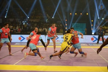 Telugu Titans Vs Jaipur Pink Panthers Kabaddi Match Photos - 10 of 100