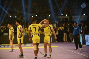 Telugu Titans Vs Jaipur Pink Panthers Kabaddi Match Photos - 25 of 100