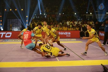 Telugu Titans Vs Jaipur Pink Panthers Kabaddi Match Photos - 27 of 100