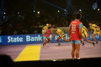Telugu Titans Vs Jaipur Pink Panthers Kabaddi Match Photos - 28 of 100