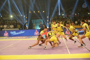 Telugu Titans Vs Jaipur Pink Panthers Kabaddi Match Photos - 83 of 100