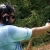Pawan Kalyan weilds gun at the firing range
