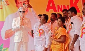 Ajith Kumar Statue Gets Milk Abhishekam