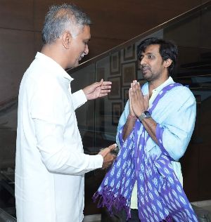 Harish Rao felicitates Priyadarshi for his role in The Paradise