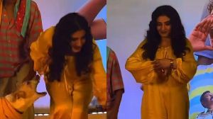 Raveena Tandon gets shock from a dog