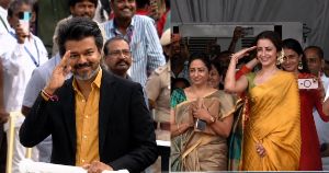Trisha At Vijay’s First Flag Hoisting As CM