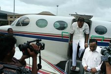 Agriculture Minister inaugurating cloud seeding