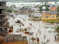 Heavy rains in Vijayawada... 