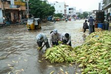 shop owners suffered due to heavy rain: