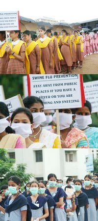 Swine flu awareness rally in Hyd