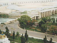 Flood water recedes at Prakasam barrage