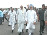 PM conducts aerial survey in Kurnool