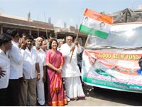 CM flags off  relief material to  flood-affected areas