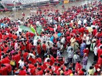 Bhavani Deeksha season begins at Indrakeeladri