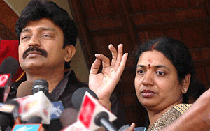 Who are Jeevitha and Rajashekhar in Congress?
