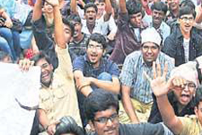 Violence in Osmania and Kakatiya Universities.