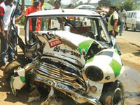 Five injured in road mishap