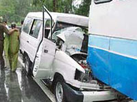 Two killed in road mishap