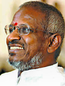 Amitabh bows down before Ilayaraja.