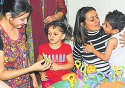 Junior Mahesh Babu and Junior Manjula.