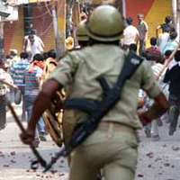 Bullet firing in Osmania University