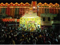 Sri Rama taken in a boatride for Mukkoti Ekadasi