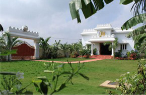 Lawrence built Raghavendra temple on 7 acres of land.