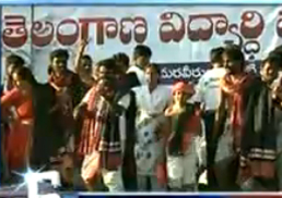 Students roaring at “Vidyarthi Garjana”!