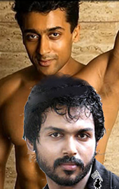 Hero Surya fighting with his brother Karthi.