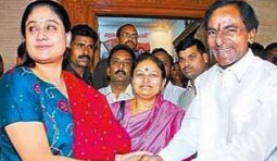 KCR, Vijayashanthi: In front crocodile festival