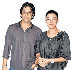 Indian actress with Pakistani Wasim Akram.