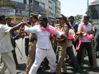 Stray incidents of  violence in Hyderabad