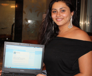 Namitha opens her BIG account on T