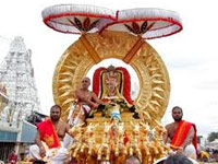 Surya Prabha Vahanam procession marks 7th day of Brahmotsavam