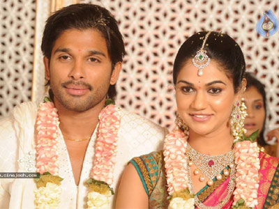 Cute Pair: Allu Arjun & Sneha Reddy