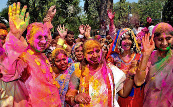 Babu enjoys a dance on Holi