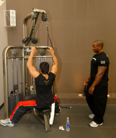 Ramcharan exposing his biceps!