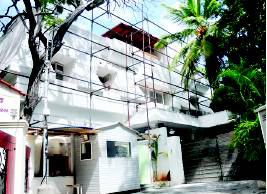 Rajini's house under renovation