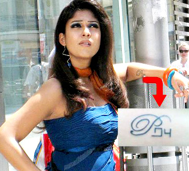 Tattoo on Hindu Nayanthara's body