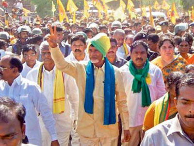 Naidu begins marathon padayatra