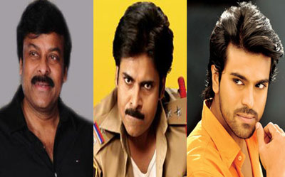 Cherry Joins Chiru and Pawan