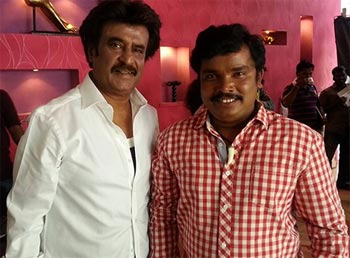 Sampoornesh Meets Rajinikanth 