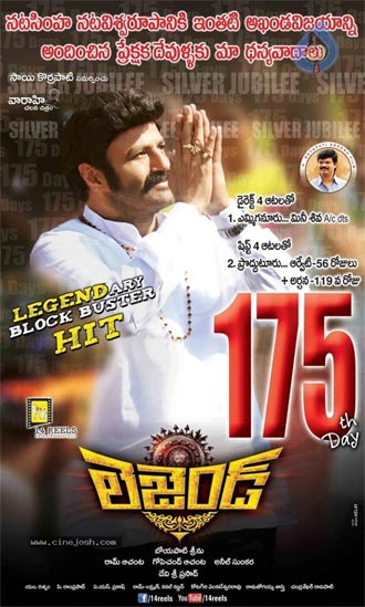 Balakrishna Legend 175 Days