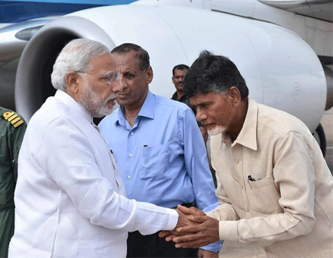 Chandrababu Forgets Telugu Aathma Gouravam?