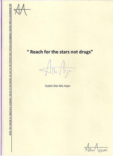 Allu Arjun's Support to Anti-Drug Campaign