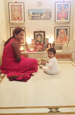 Manchu Lakshmi Daughter's Cute Prayers 