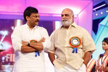 KRR Felicitated by Chiranjeevi